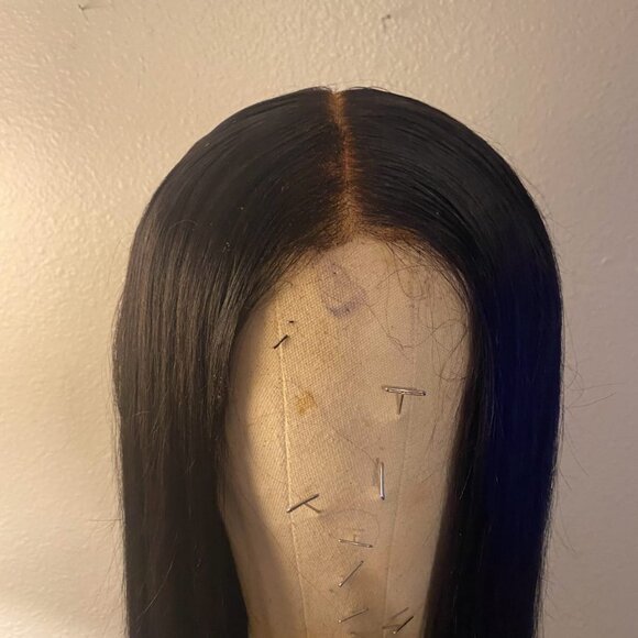 5x5 HD Transparent Lace Closure Wigs Human Hair straight - Picture 7 of 14